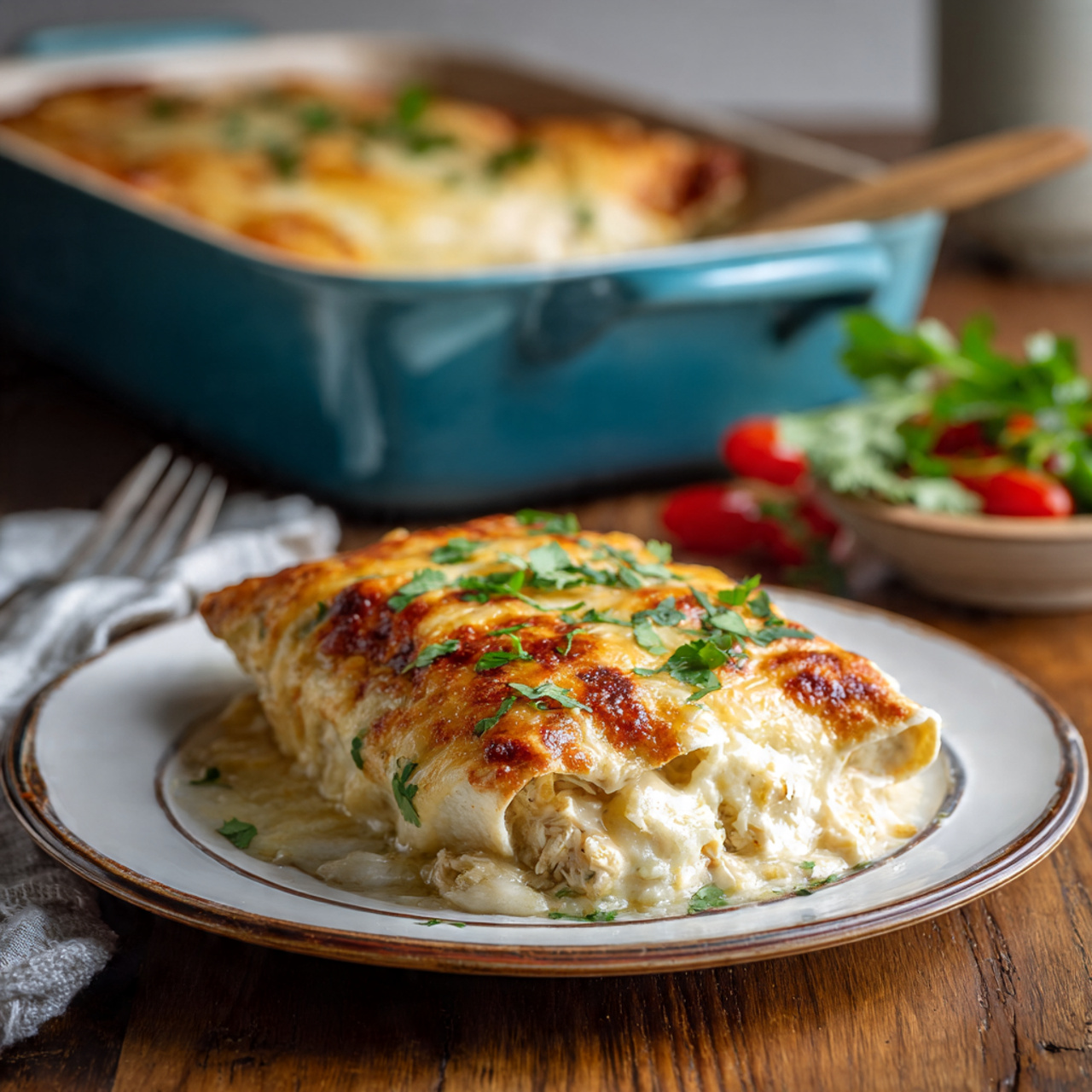 White Chicken Enchiladas