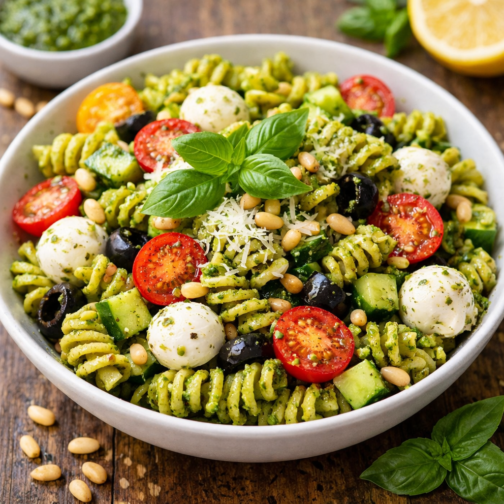 Cozy Homemade Pesto Pasta Salad for Easy Gatherings