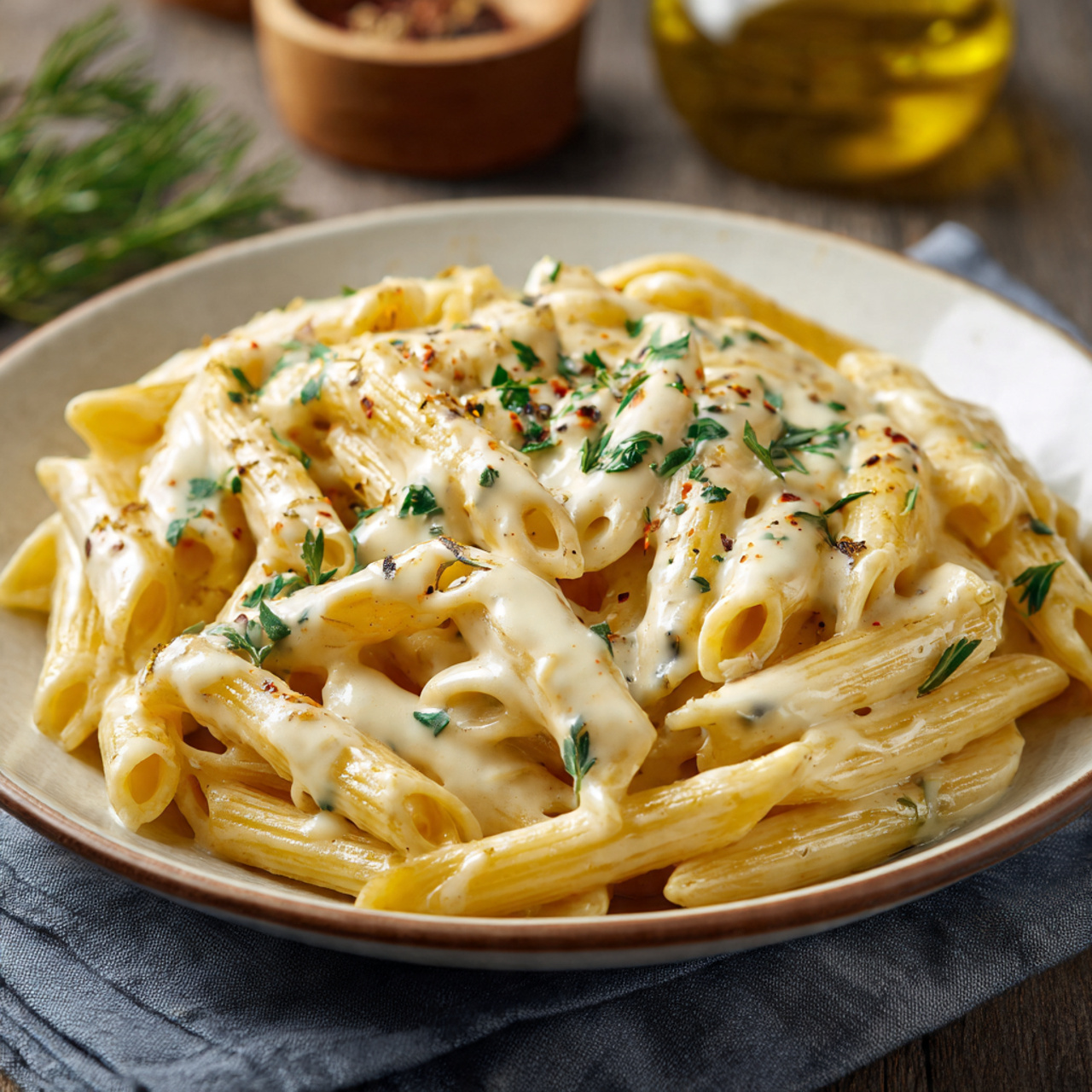white sauce pasta